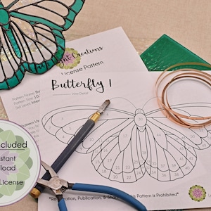 Butterfly 1 - Stained Glass Pattern - HOBBY LICENSE