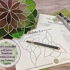 Mandala 8-2 - Stained Glass Pattern + .svg Cut File - Hobby License