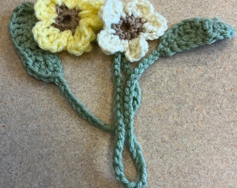 Marque-pages fleurs au crochet