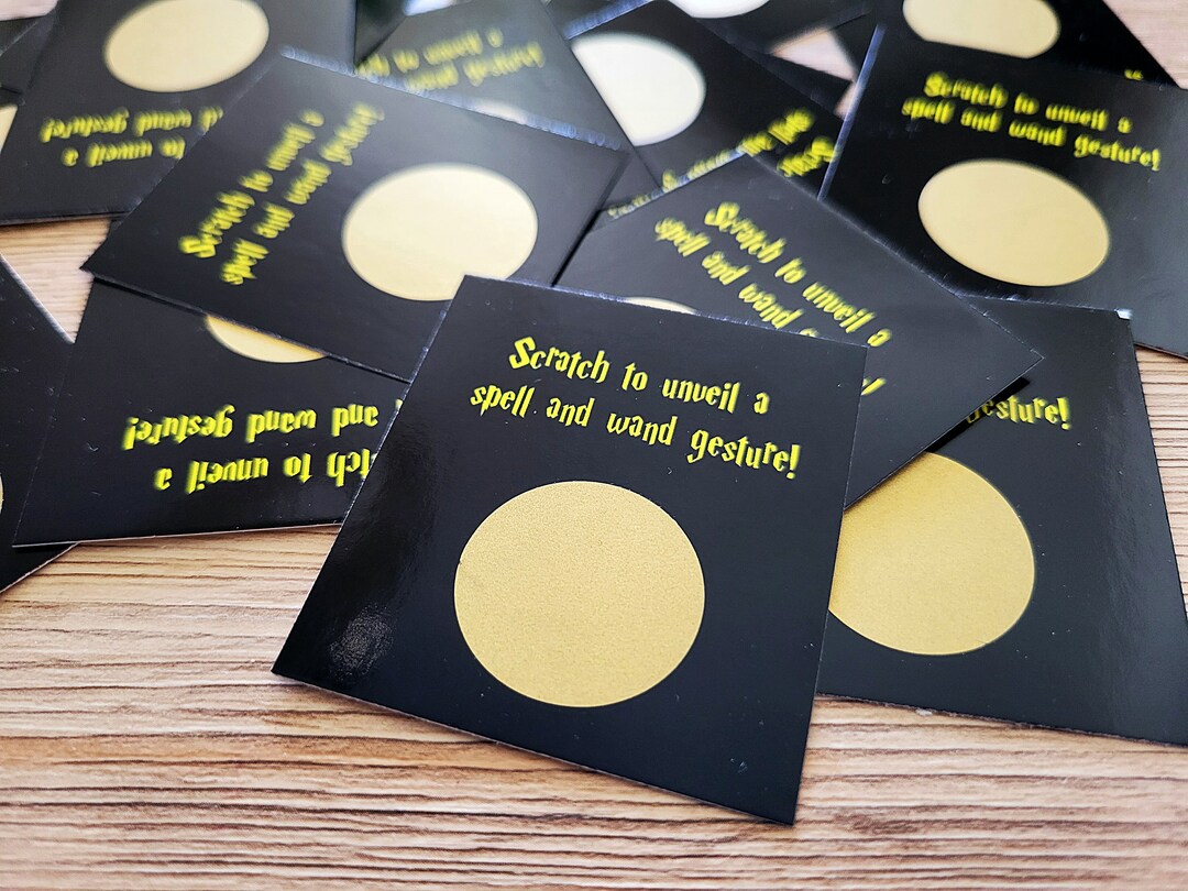HP Spell Scratch Tickets Magical Gifts HP Spell Guide Etsy