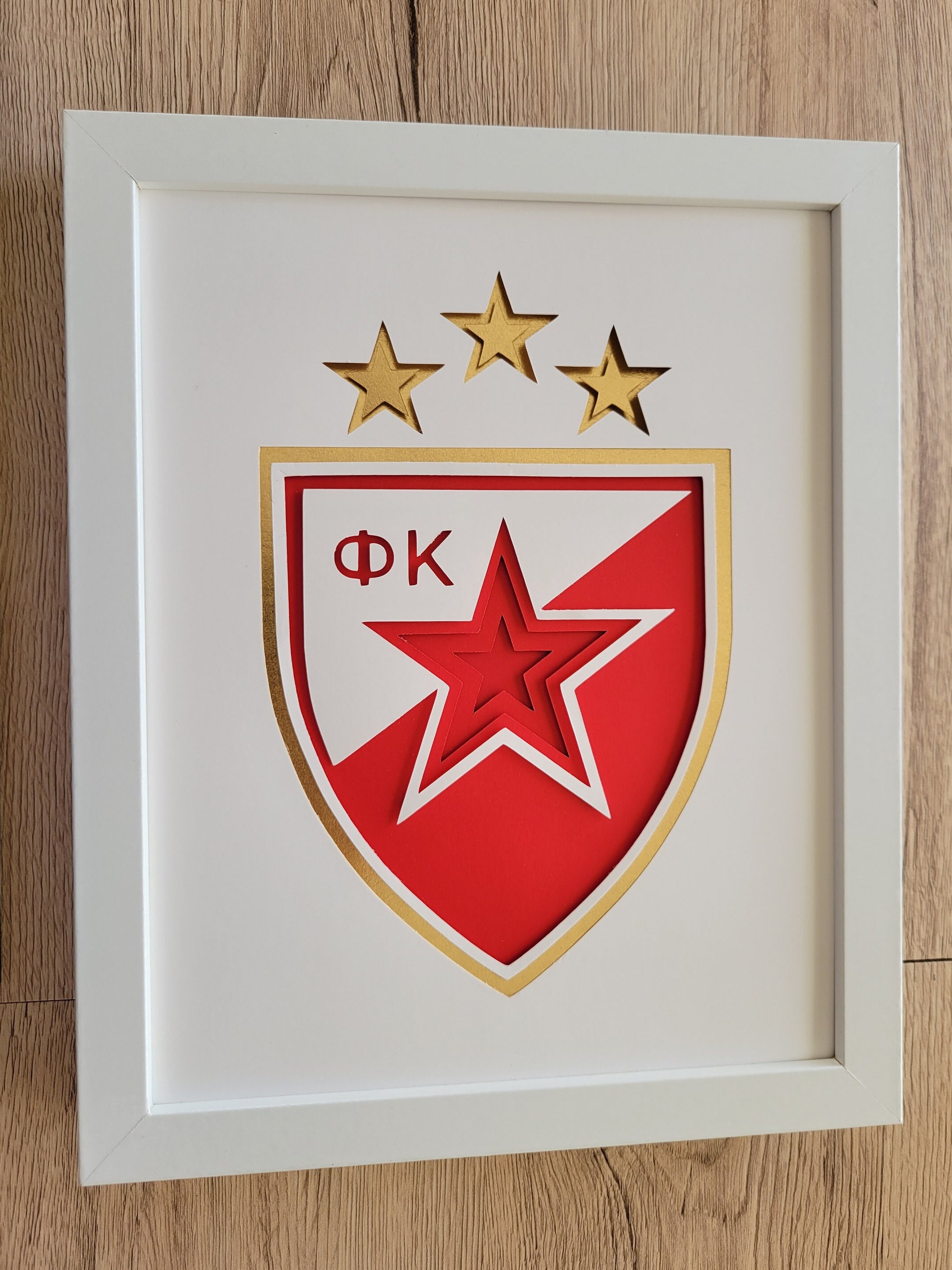 4 Pack) Red Star Belgrade Serbia Vinyl Sticker Decal Soccer Crvena Zvezda