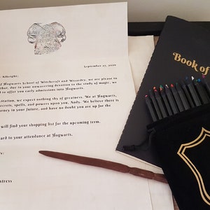 Editable Hogwarts Acceptance Letter Set to Wizard School of