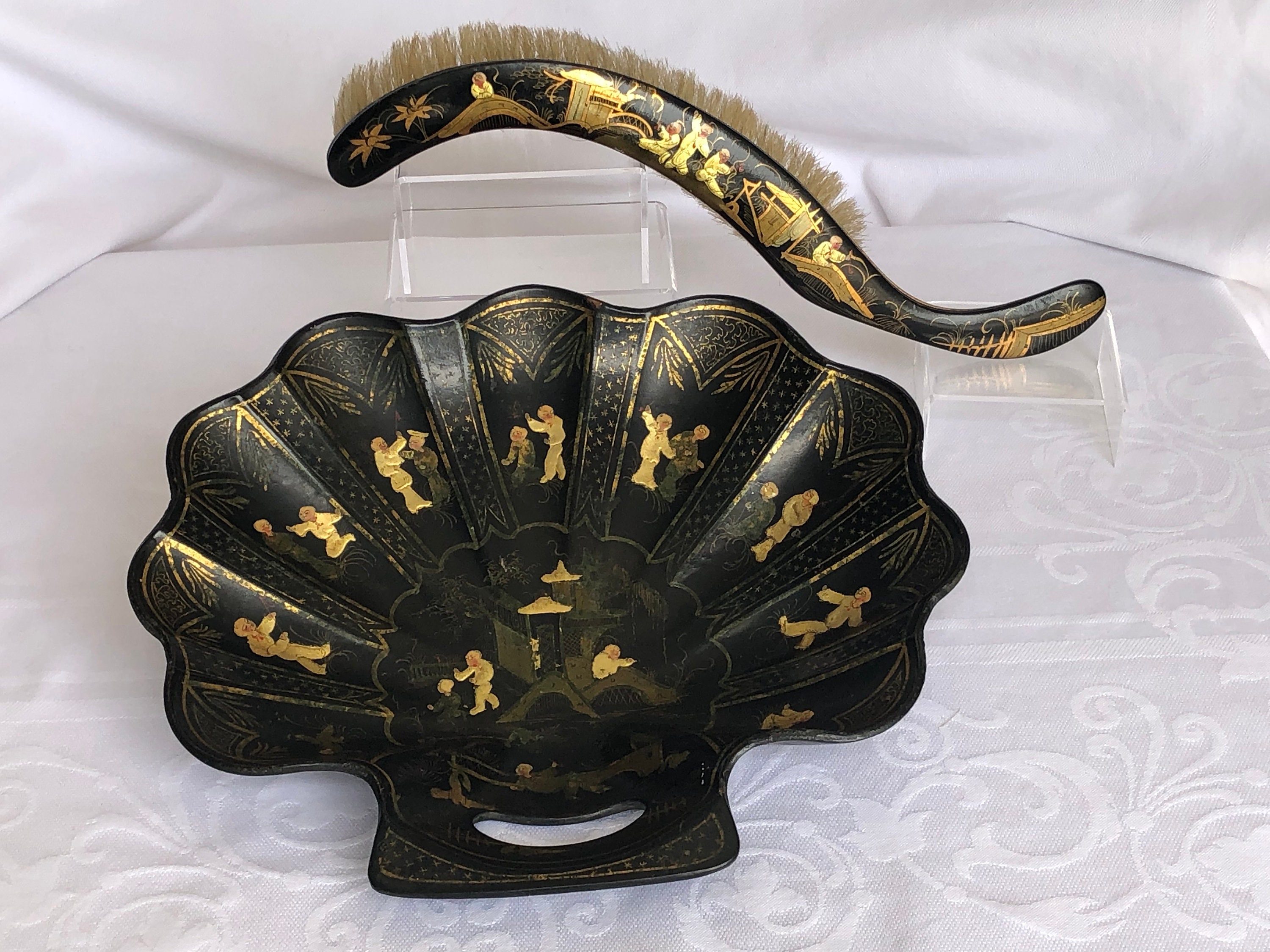 Antique French Crumb Collector From the Napoleon III Period Painted by ...