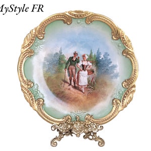 Antique French Limoges Decorative Plate/Limoges Porcelain Decorative Plate