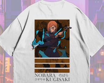Camiseta Nobara Kugisaki, camiseta jujutsu kaisen, camisa gráfica de anime, esencia de fanático del anime, regalo para ella, jjk merch, camisa de gimnasio de anime, camisas de entrenamiento