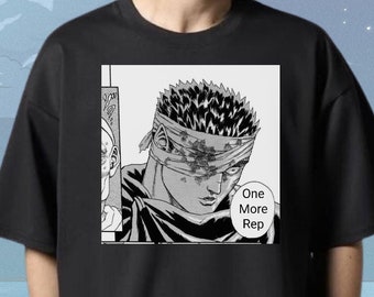Camiseta de gimnasio de anime One More Rep, camiseta de levantamiento de pesas Guts Berserk
