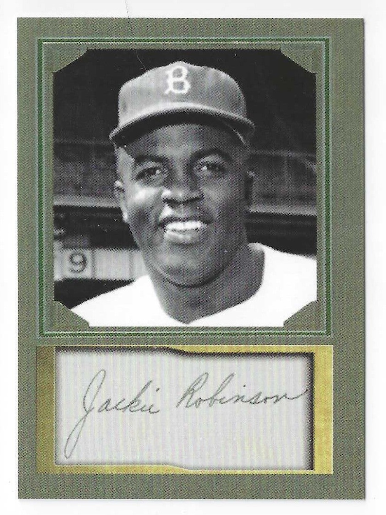 JACKIE ROBINSON ACEO Facsimile Autograph Trading Card Mint Condition Etsy