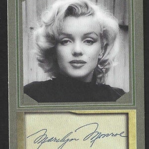 MARILYN MONROE - ACEO Faksimile Autogramm Sammelkarte - NEUwertig