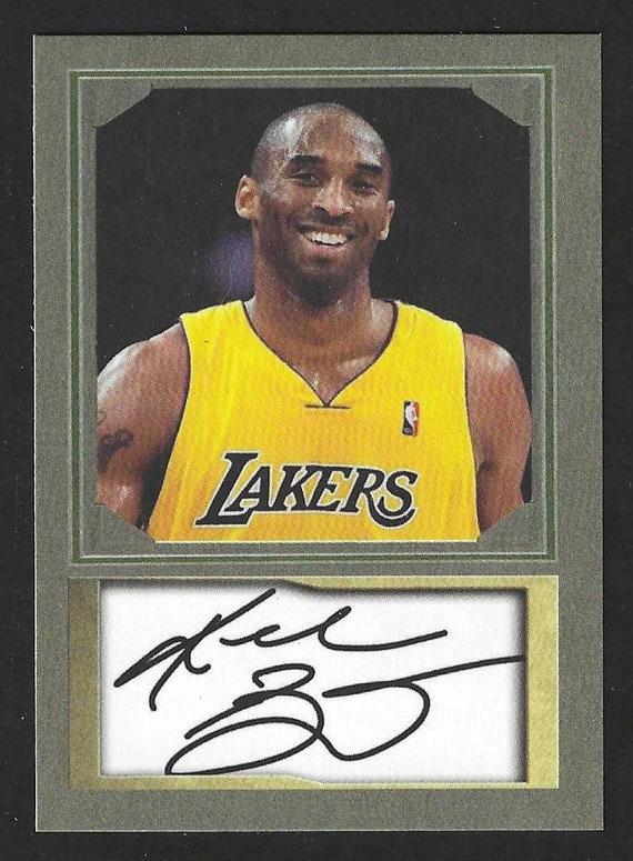 kobe bryant - los angeles lakers - facsimile autographed series card