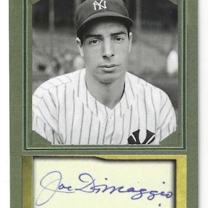 JOE DIMAGGIO - ACEO facsimile autografo carta collezionabile - Condizioni perfette