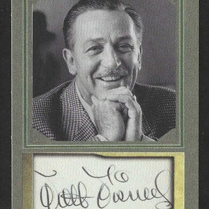 WALT DISNEY - ACEO facsimile autograph trading card - Mint condition