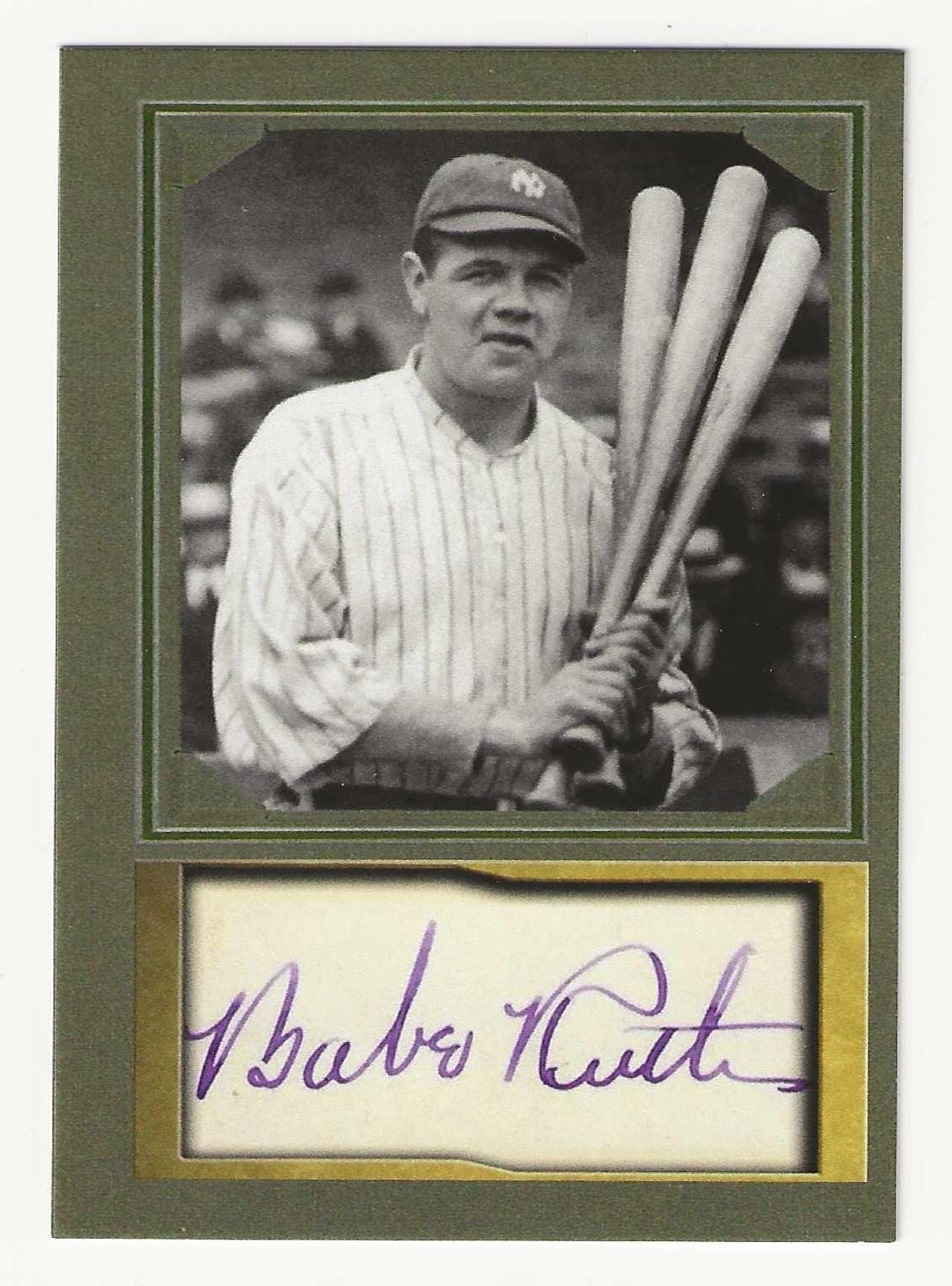BABE RUTH - ACEO Facsimile Autograph Trading Card - Mint Condition - Etsy