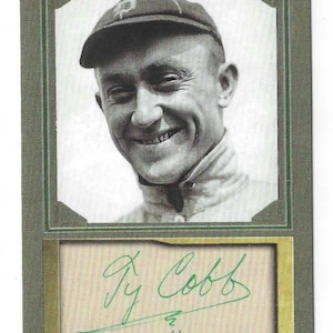 TY COBB - ACEO facsimile autograph trading card - Mint condition