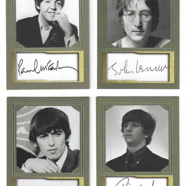 THE BEATLES - ACEO facsimile autograph trading cards - Mint condition