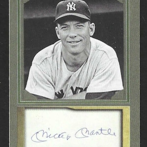 MICKEY MANTLE - ACEO Faksimile Autogramm Sammelkarte - NEUwertig