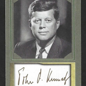 JOHN F KENNEDY - ACEO facsimile autograph trading card - Mint condition