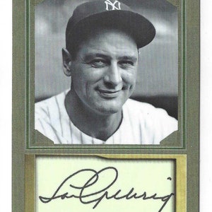 LOU GEHRIG - ACEO facsimile autograph trading card - Mint condition