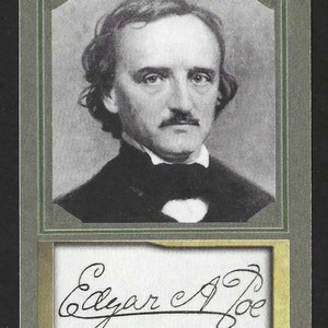 EDGAR ALLAN POE - Aceo Faksimile Autogramm Sammelkarte - NEUwertig