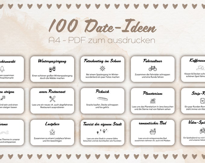 100 Date Ideen Fr Paare