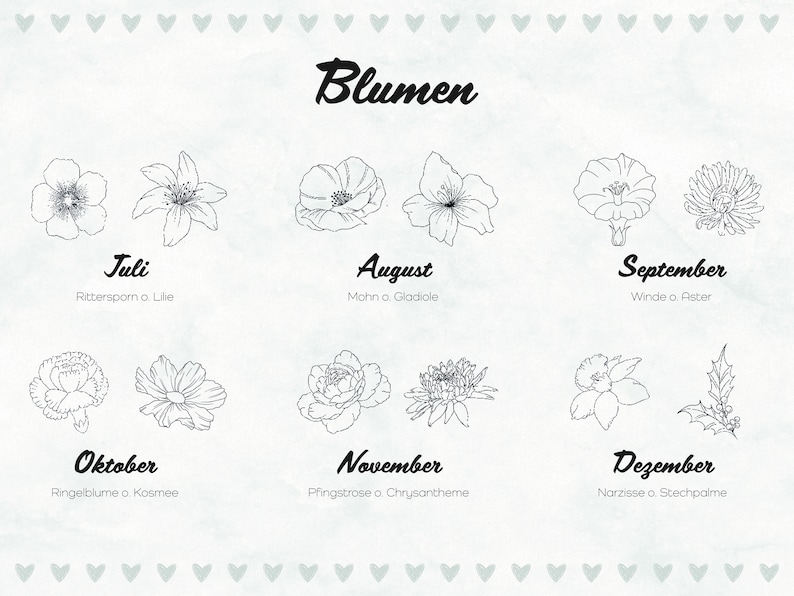 Personalisiertes Geburtsmonatsblumen Tattoo, Geburtsmonatsblume, Simples Blumen Tattoo Design, personalisiertes Tattoo, digitale Vorlage. Bild 4