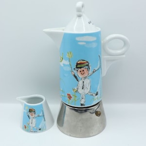 Italian Moka Coffee Maker with Ceramic Elegance
