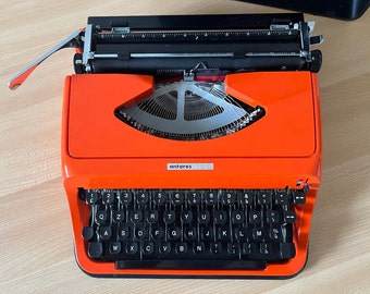 Antares 130, rare orange portable typewriter