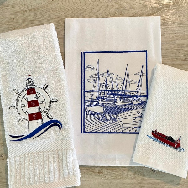 Lake Theme Hand Towels Etsy