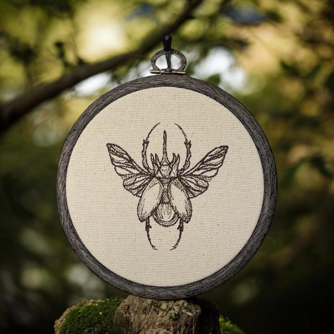 Woodland Insect Finished Embroidered Hoop Wall Hanging Embroidered Wall ...
