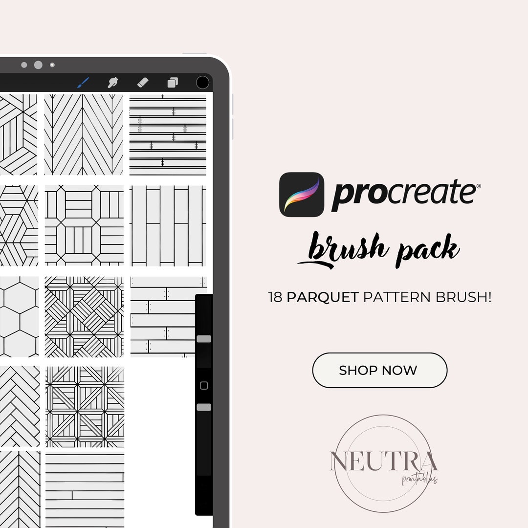 Parquet Pattern Brushes Procreate Interior Brush Parquet Hatch Stamp