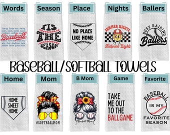 Baseball Kitchen Towel, Softball Kitchen Towel, Kitchen Towels, Kitchen Decor, Baseball Season, Baseball Mom, Softball Mom, Softball Season