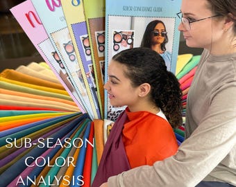 DIY Premier Color Analysis Draping Kit: Sub-Season Color Palette with Fabric Swatches
