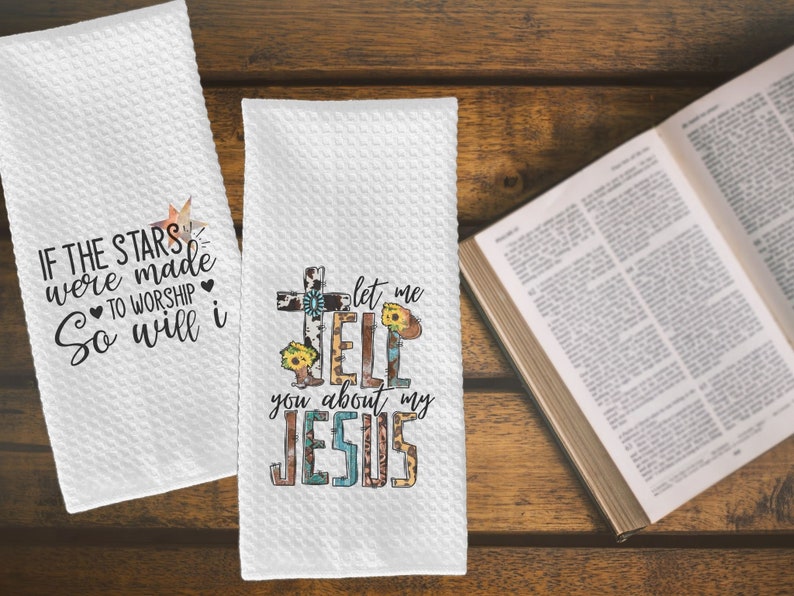 Faith Based Kitchen Towel, Cute Kitchen Towels, Faith, Kitchen Towel