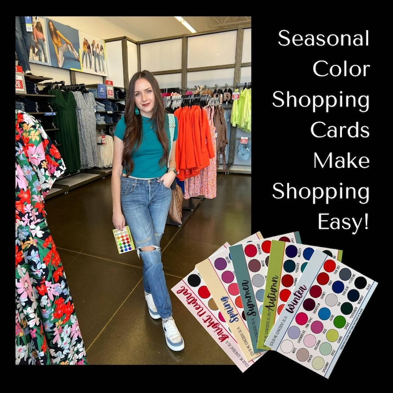 Seasonal Color Analysis Shopping Card: DIY Color Palette Guide - Etsy