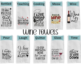 Wine Kitchen Towel, Funny Kitchen Towel, Kitchen Towel, Gifts, Kitchen Towels, Kitchen Decor, Wine Kitchen Decor, Wine, Wine Lover