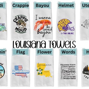Louisiana Kitchen Towel, Funny Kitchen Towel, Kitchen Towel, Louisiana Gifts, Kitchen Towels, Louisiana Decor, Louisiana State, Louisiana