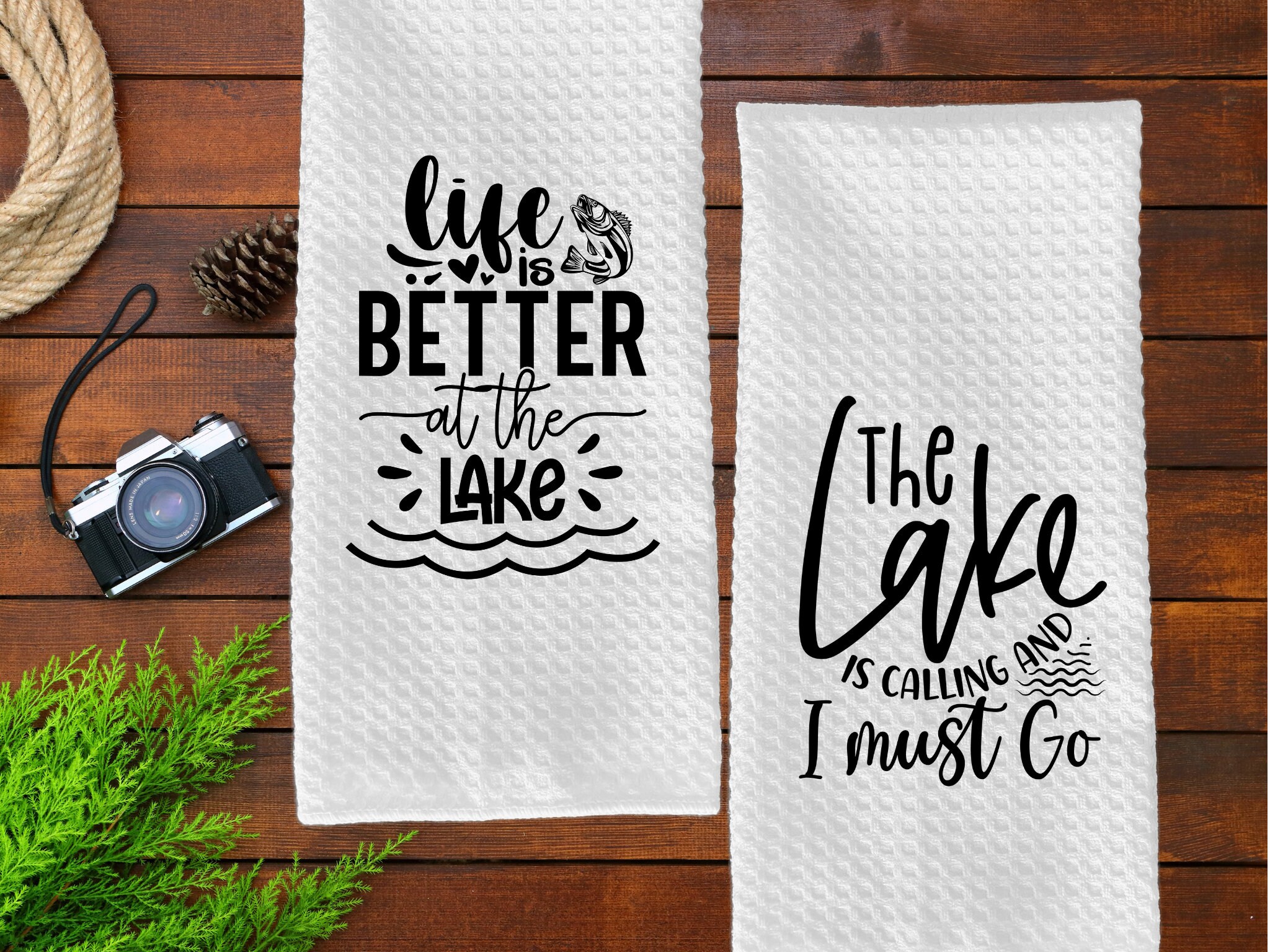 Lake Kitchen Towel, Lake House Decor, Lake House Kitchen Towel, Kitchen