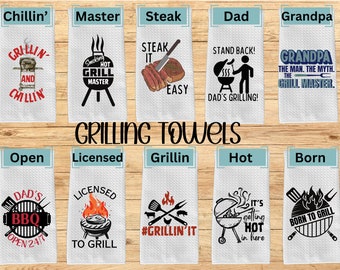 Grilling Kitchen Towel, Grilling Towels, Barbecue Gifts, Kitchen Towel, Father’s Day Gifts, Grilling Gifts, Gifts for Men, Christmas Gifts