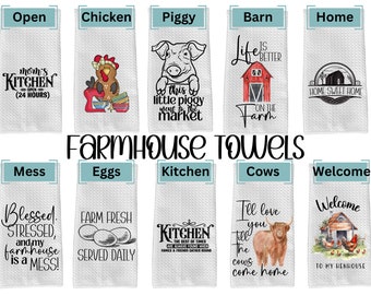 Farmhouse Kitchen Towel, Farmhouse, Farm House Kitchen Towel, Kitchen Towel, Gifts, Kitchen Gifts, Farmhouse Decoration, Christmas Gifts