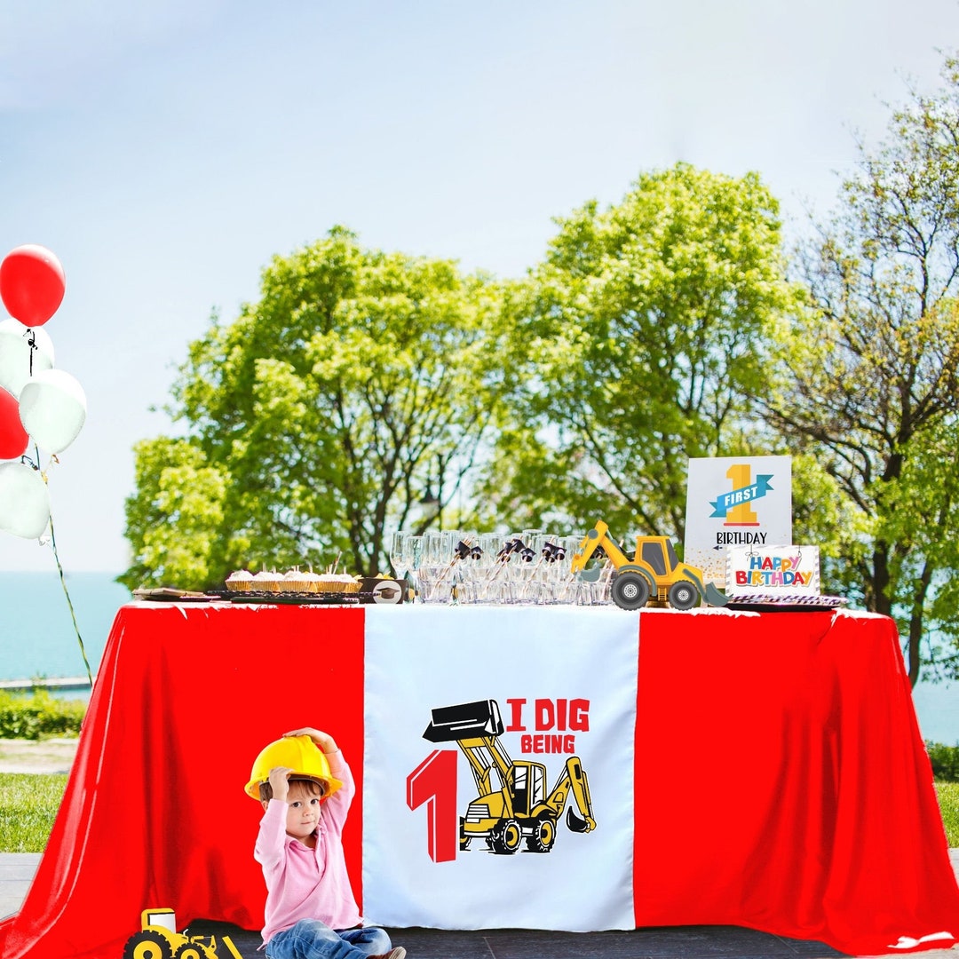I Dig Being 1 First Birthday Table Banner Set Table Banner - Etsy