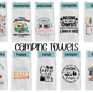 Camping Kitchen Towel, Camping, Camper Kitchen Towel, Kitchen Towel, Gifts, Kitchen Gifts, Camping Gift, Camper Decoration