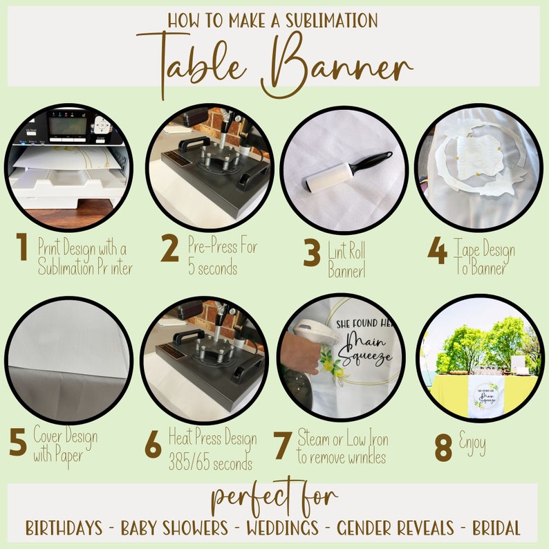 Sublimation Blank Table Banner, Sublimation Blank, 100 Polyester