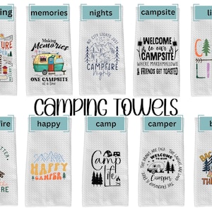 Camping Kitchen Towel, Camping, Camper Kitchen Towel, Kitchen Towel, Gifts, Kitchen Gifts, Camping Gift, Camper Decoration