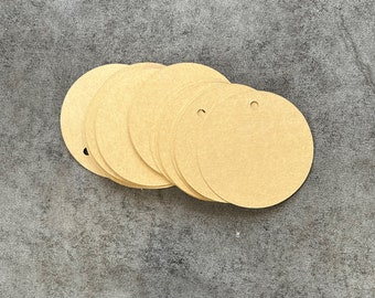 Round Blank Kraft Paper Tags 2", 2" Kraft Paper Circle Tags, Round Gift Tags, Tags, Kraft Paper Tags, Gift Tags, Thank You Tags, Blank Tags