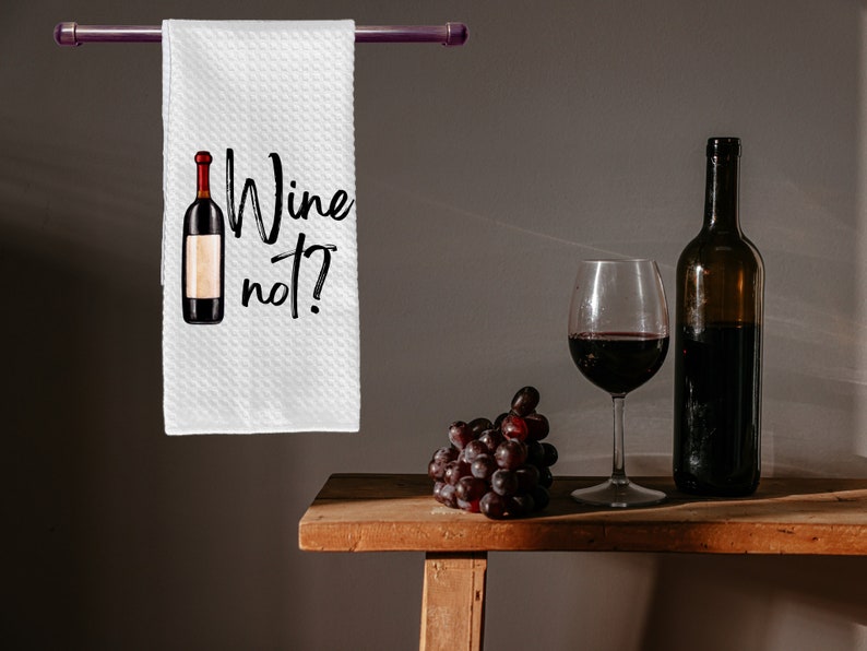 Wine Kitchen Towel, Funny Kitchen Towel, Kitchen Towel, Gifts, Kitchen Towels, Kitchen Decor, Wine Kitchen Decor, Wine, Wine Lover image 6