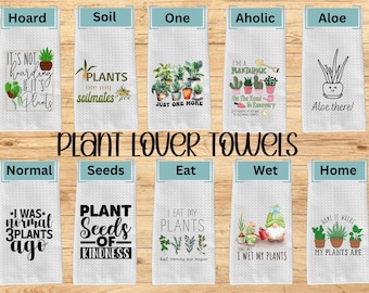 Plant Lover Kitchen Towel, Funny Kitchen Towel, Kitchen Towel, Bridal Shower Gifts, Gifts, Kitchen Towels, Kitchen Decor, Plant Lover