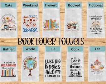 Book Lover Kitchen Towels, Book Club Gifts, Book Lover, Kitchen Towel, Decorative Kitchen Towel, Book Lover Gifts, Book Lover Towel