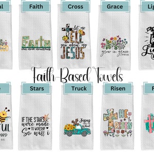 Faith Based Kitchen Towel, Cute Kitchen Towels, Faith, Kitchen Towel, Christmas Gifts, Kitchen Decor, Faith Based Gifts, Christian Gifts