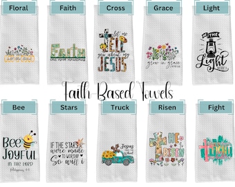 Faith Based Kitchen Towel, Cute Kitchen Towels, Faith, Kitchen Towel, Christmas Gifts, Kitchen Decor, Faith Based Gifts, Christian Gifts