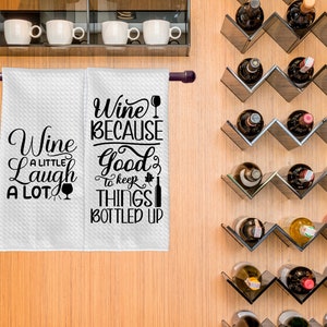 Wine Kitchen Towel, Funny Kitchen Towel, Kitchen Towel, Gifts, Kitchen Towels, Kitchen Decor, Wine Kitchen Decor, Wine, Wine Lover image 5