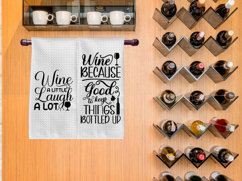 Wine Kitchen Towel, Funny Kitchen Towel, Kitchen Towel, Gifts, Kitchen Towels, Kitchen Decor, Wine Kitchen Decor, Wine, Wine Lover image 5